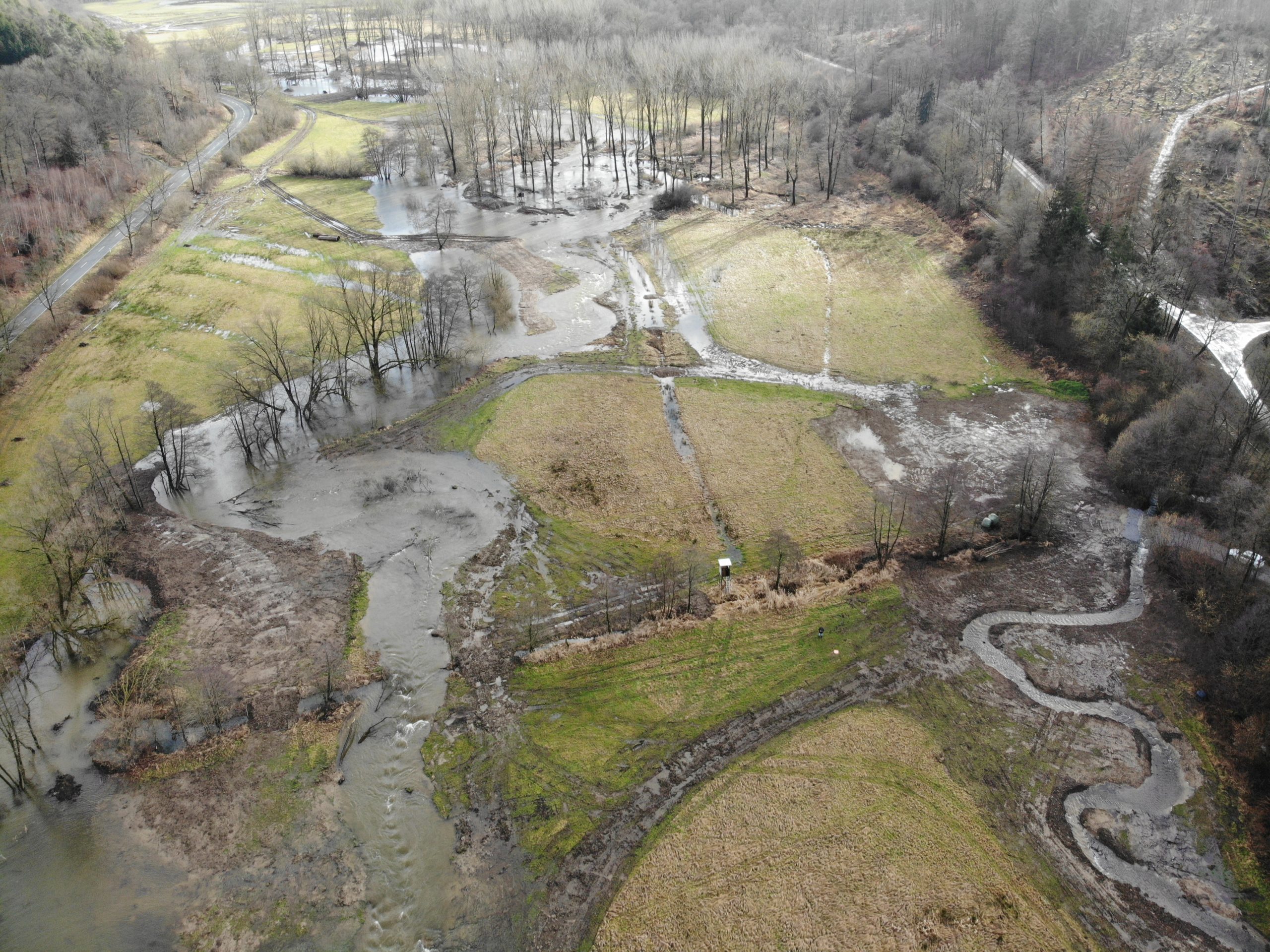 created by dji camera Renaturierung des Gellinghauser Quellbaches