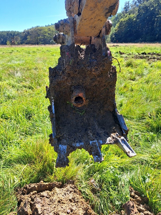 Baggerschaufel Drainage